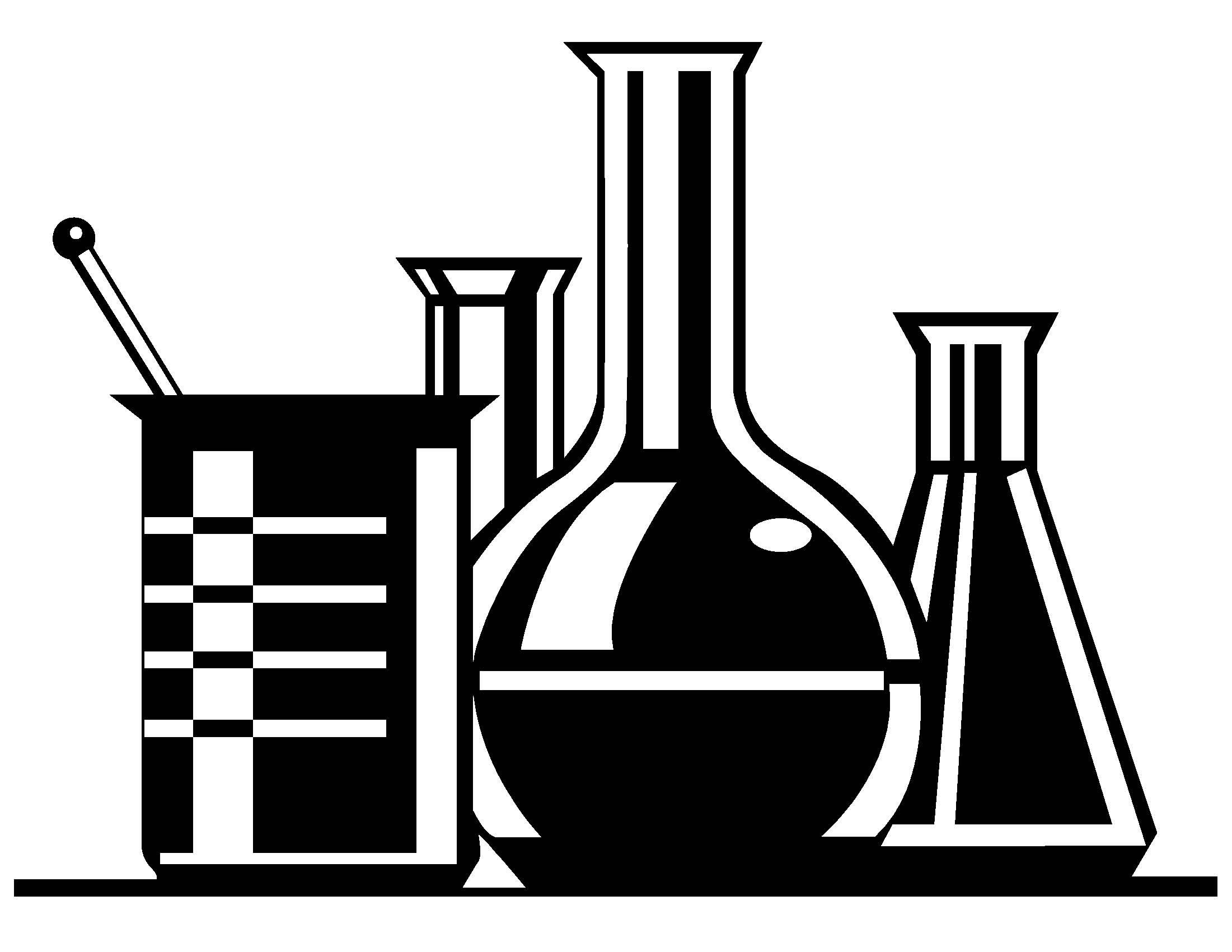 beakers clipart black and white